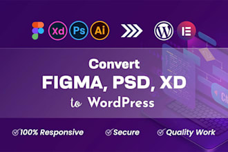 do figma and xd to HTML wordpress cms custom by tailwind CSS