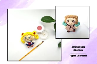 make amigurumi keychain character  doll by your request