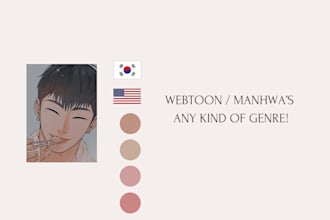 translate any manhwa, webtoon and novel from korean to english