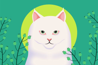 draw cartoon portrait of dog cat animal pet