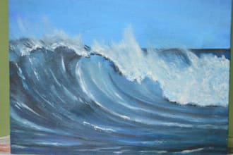 hand made an acrylic painting on canvas