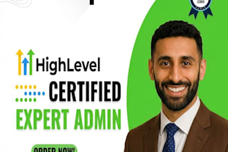 setup gohighlevel account, landing page, ai workflows and ai agent