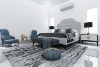 do interior design 3d rendering and exterior of your space