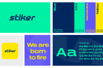 create corporate minimalist logo with brand identity and brand style guides