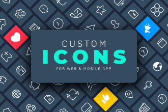 design unique custom icon set for web and app