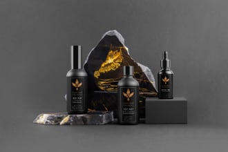 do cbd product packaging, hemp or cbd label design, bottle label, label design