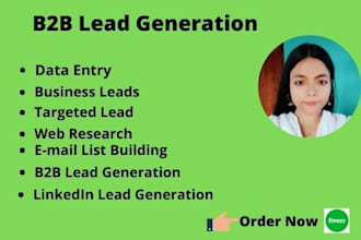 do b2b lead generation and web research