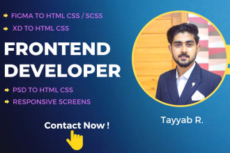 convert figma to HTML xd to HTML psd to HTML CSS responsive bootstrap 5
