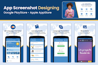 create app screenshots for app store, play store within 24hr