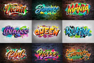 design awesome graffiti pop art font logo