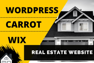 build real estate investor website in wordpress carrot or wix