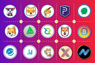 design professional meme crypto and animal logo for coin