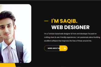 build your personal portfolio website, resume website using html css