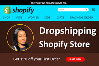 build shopify dropshipping store, shopify ecommerce website development