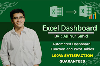 develop excel professional, dynamic and custom dashboard