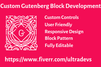 develop custom gutenberg block, extend core blocks