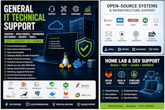 provide IT support for linux, servers, docker, devops and ai tools