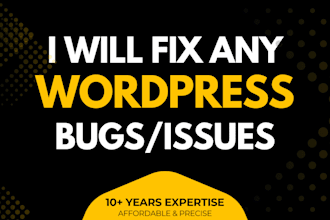 fix wordpress bugs and issues