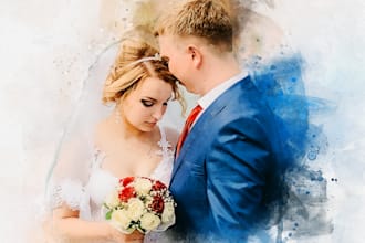 make amazing professional watercolor portrait from any photo