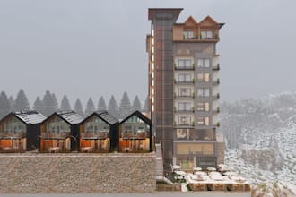 do realistic 3d render and model, exterior interior render, ai render
