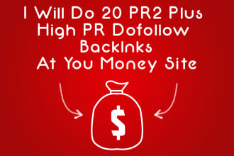 do 20 PR2 plus high PR dofollow backlinks at your money site