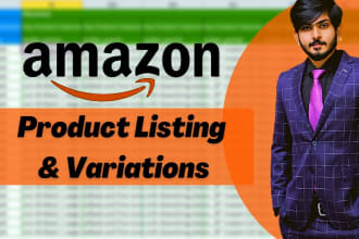 create amazon product listing and variation or fix amazon listing
