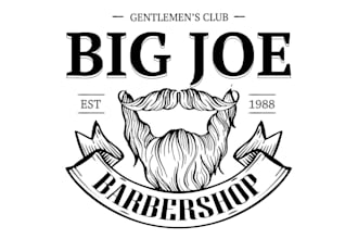 make unique barber shop logo in my creative thinking
