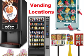 provide hot locations for vending machine, atm machine and claw machine