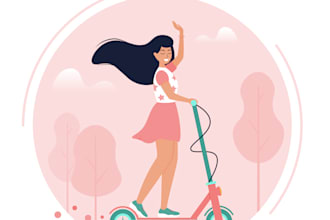 create modern flat illustration