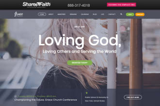 do professional church website with live streaming