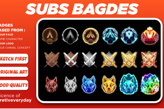 create awesome custom twitch sub badges