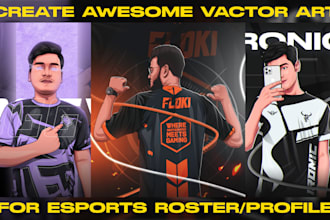 draw cool vector art for gaming or social media profile