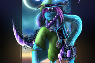 draw cool digital art for you