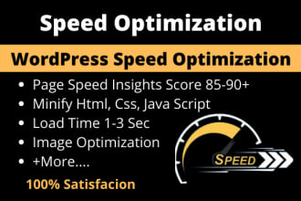 do wordpress speed optimization, improve google page speed score