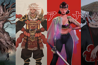 draw illustrations, character designs, nsfw and concept art, manga