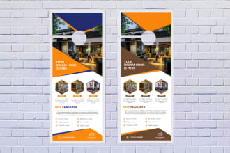 design real estate door hanger, eddm postcard and flyer