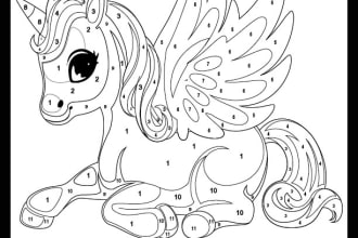 make color by numbers coloring book pages for kids