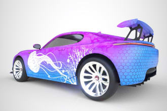 texture a 3d car for unity, unreal engine or similar