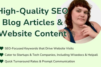 write your SEO blog article or website content