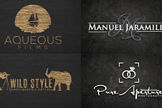do professional photography logo, watermark signature design
