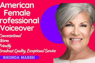 record a high quality professional american female voiceover