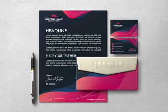 create custom stationery design, letterhead, envelop and more