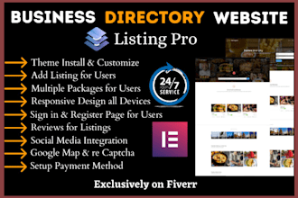 develop a wordpress directory website with an attractive layout by listing pro