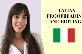 proofread and edit any text in italian in 24h