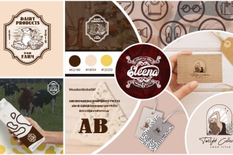 design unique vintage logo and brand style guide