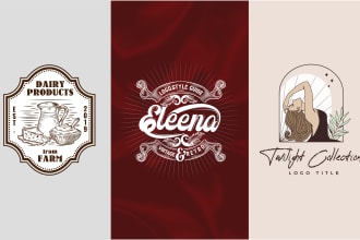 design unique vintage logo and brand style guide