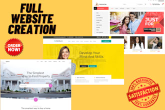 build responsive business, lms, real estate, blog, or woocommerce website