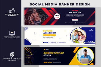 design professional linkedin cover and social media banner