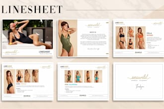 design product catalog, lookbook, sellsheet, catalogue and linesheet