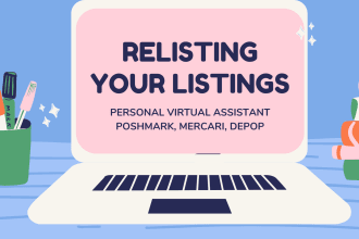 relist your items on poshmark, mercari, and depop